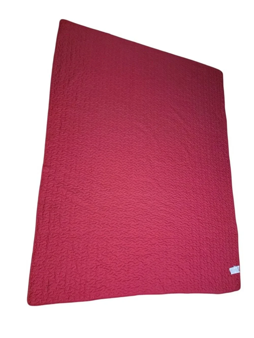 Buc-ees Blanket Quilted Quilt Throw 86 x 68 Bucees Red Patchwork Tie Dye